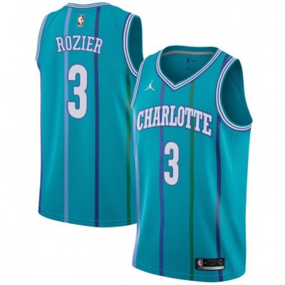 Nike Charlotte Hornets #3 Terry Rozier Aqua NBA Jordan Swingman Hardwood Classics Jersey Men's